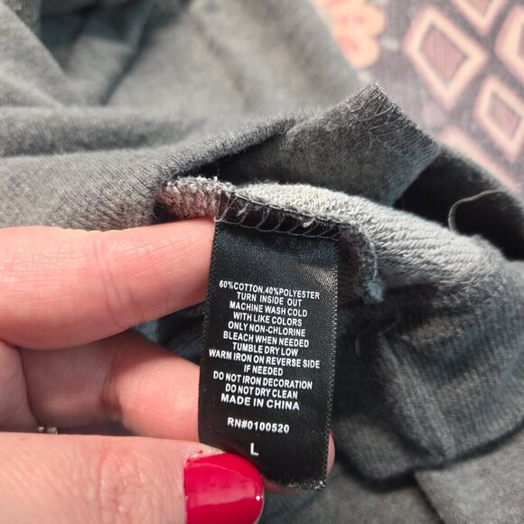 Star Wars Woman's Large Heathered Gray Imperial Patch Pullover Sweatshirt - Picture 8 of 11